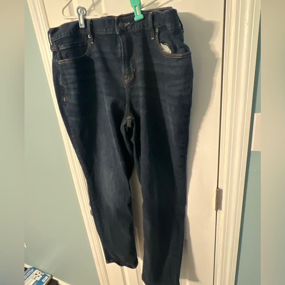 Old Navy Men’s Athletic Taper Fit Built In Flex Jean Straight Dark Wash 40 x 32